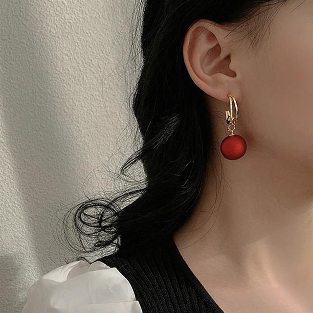 Sterling silver jarum Korea elegan mutiara anting-anting baru populer Net Merah Desain unik Bahasa P