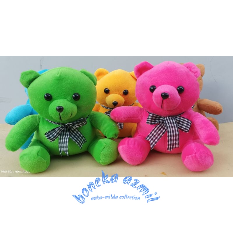 Boneka beruang warna warni size m