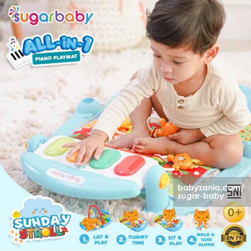 Sugar Baby All in 1 Piano Playmat Playmate Sugar Baby Sugarbaby Mainan bayi Baby musical Playgym piano  playmat playgym MUSIKAL piano playgym Sugarbaby All Day Nite