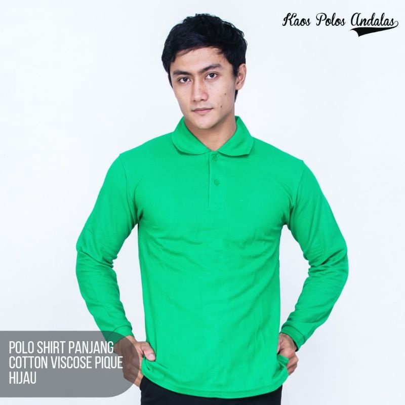 POLO SHIRT COTTON PIQUE PANJANG SERI WARNA 2