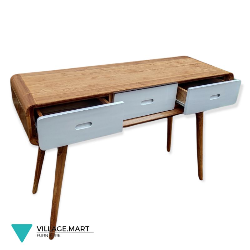 MEJA KONSUL HIAS UNTUK RUANG TAMU DAN KAMAR KAYU JATI MINIMALIS / MEJA KANTOR MEJA KERJA MULTIFUNGSI