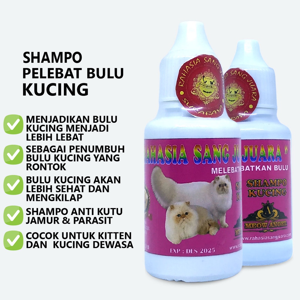 SHAMPO PELEBAT BULU KUCING DAN SHAMPO KUCING ANTI RONTOK