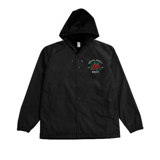 "SHINING BRIGHT" ROSE COACH JACKET "BLACK"