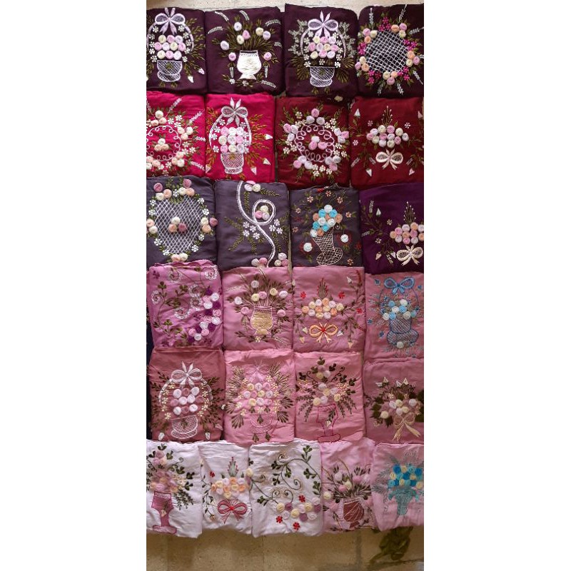 mukena linen tile terusan rayon super mukenah adem