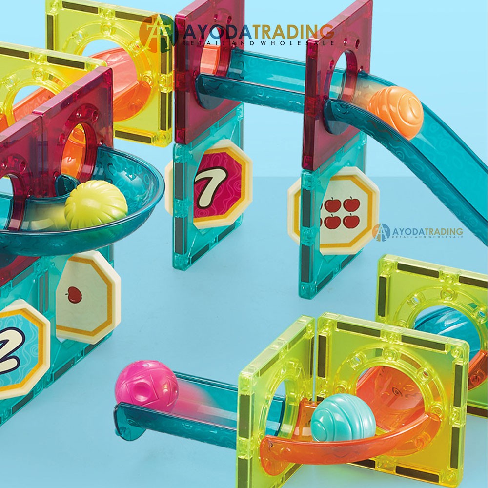 Magnetic Building Blocks Nukied Marble Run 101pcs