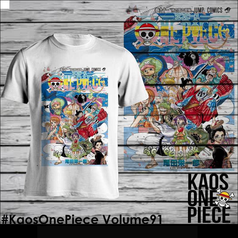 Kaos Cover Komik One Piece 91