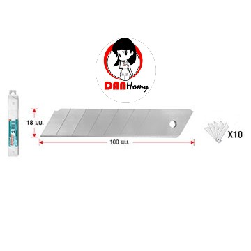 

Isi Cutter Total Tools THT 519181 Refil Blades Set 10 Pcs Pisau Silet Tajam ORIGINAL