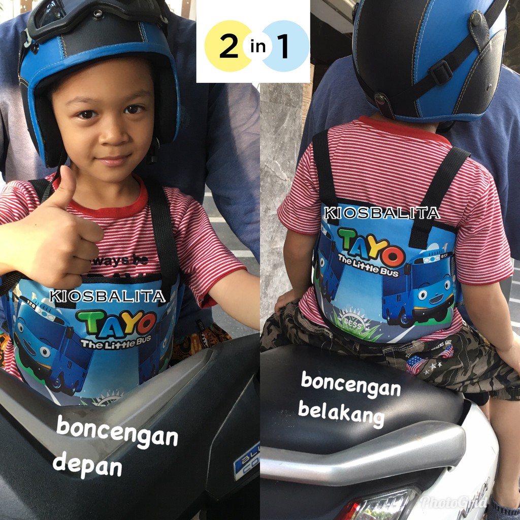 2IN1 SABUK BONCENGAN MOTOR ANAK BISA DEPAN &amp; BELAKANG / SABUK BONCENG MULTIFUNGSI BESS