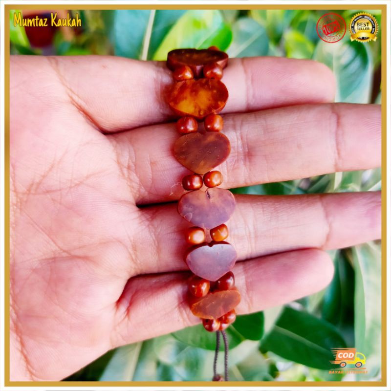 Gelang kaukah love coklat / gelang kaokah / gelang koka / gelang kokka / gelang kaoka / gelang kauka