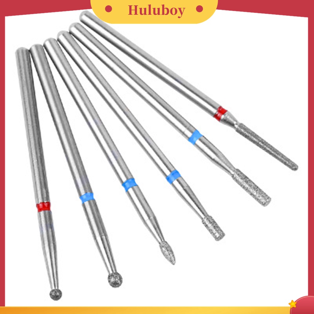 Huluboy Huluboy♡ 6pcs Mata Bor Drill Bits Untuk Manicure / Pedicure