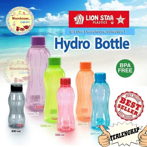 Botol minum Lion Star Hydro Bottle 400ml/500ml/600ml/800ml/1000ml/1500ml / Botol Air Minum / Botol A