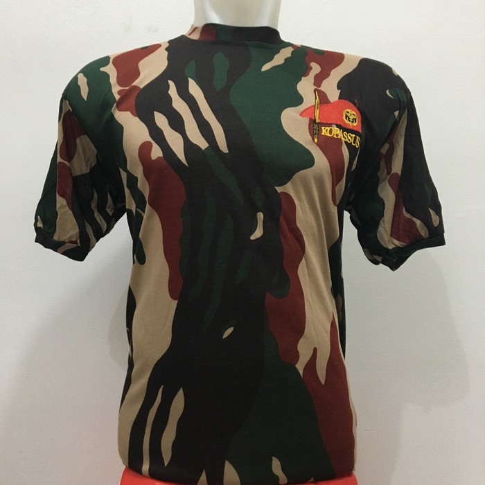 ArmourMilitary         Kaos Loreng Kopassus - Kaos Loreng - Kaos Lengan Pendek