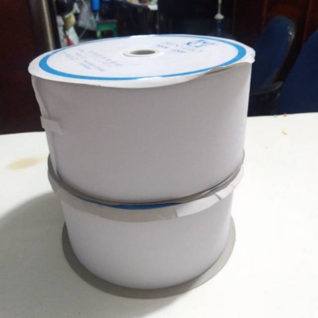 Velcro perekat 10cm warna putih 1 set (kasar dan halus)