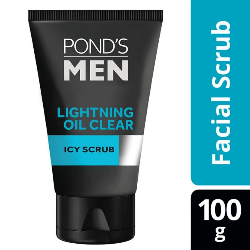 POND'S Men Lightning Oil Clear Facial Scrub Anti Bakteri 100g