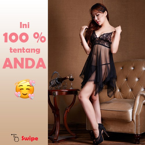 d1976 Baju Haram Lingerie Lingrie Lingery Wanita Sexy Hot Size S M L XL OFL-F125-1
