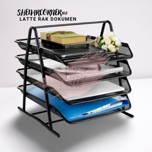 SHENAR, RAK DOKUMEN KERTAS 4 SUSUN / TEMPAT FILE DOKUMEN / LETTER TRAY / PAPER TRAY 4 SUSUN, SHENARCORNER168