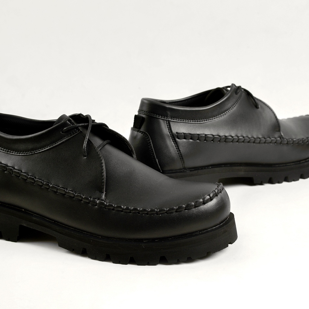 Debonaire - 012 Black | Sepatu Casual Formal Pantopel Chunky Ori Sporty Pria Cowok Footwear | NVR Navara FORIND