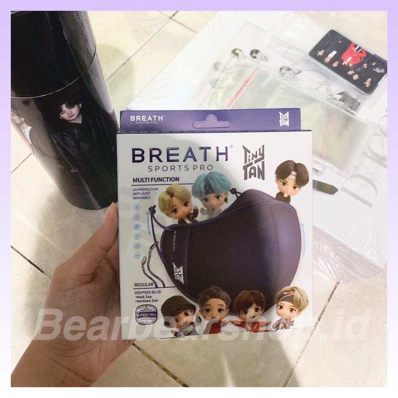 [READY STOCK] TinyTan Breath Sport Pro Mask ~ Deepsea Blue