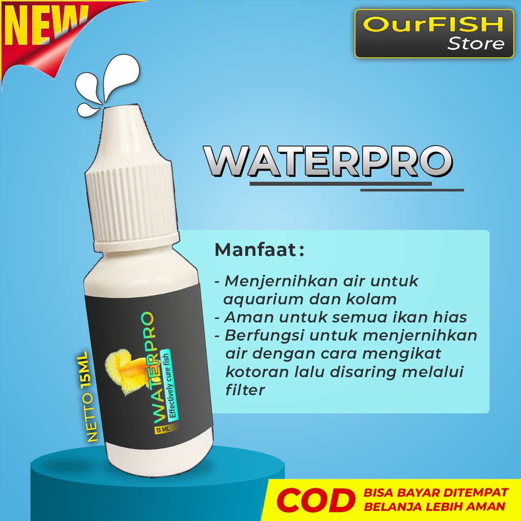 OURFISH - Penjernih Air Aquarium Aquascape Kolam Ikan Hias Cupang Avatar Gordon Blue Rim Multicolor Guppy