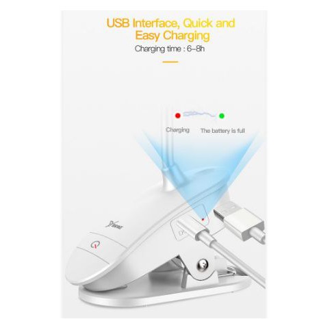 [LAMPU] - Yage Lampu Meja Belajar LED Clip Circle Design 5700-7300K - YG-T102 - White
