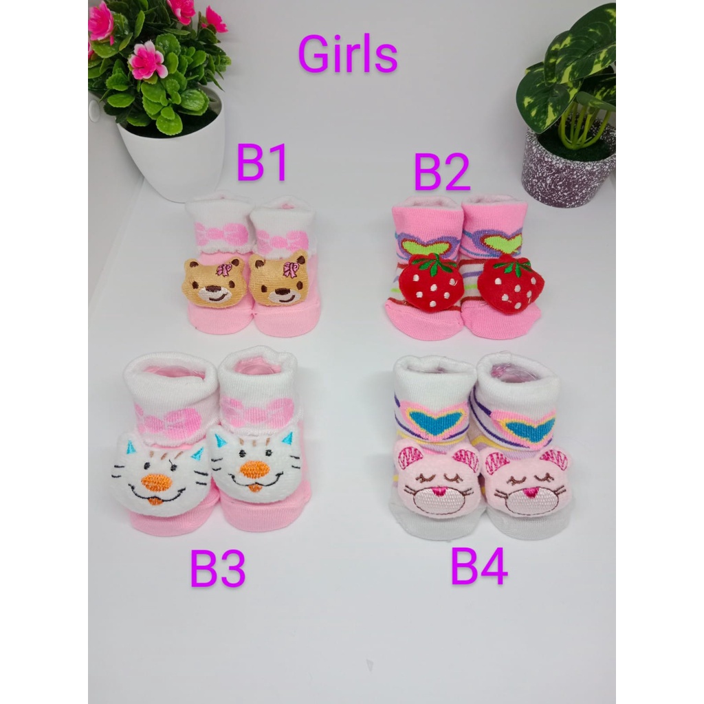 Kaos Kaki Boneka 3D Bayi Karakter Sepatu Bayi Animal Kaos Kaki Anti Slip Murah Baby Sock Import/plus mika