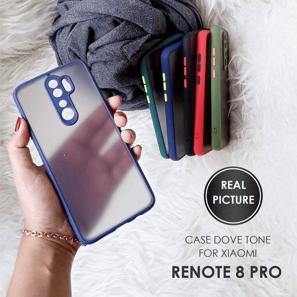 CASE HP XIAOMI REDMI NOTE 8 PRO SOFTCASE DOVE MATTE PLUS PELINDUNG CAMERA