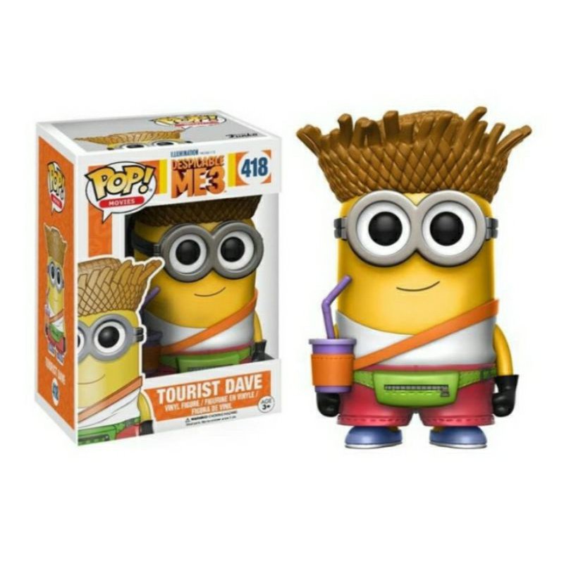 Funko Pop Despicable Me Minion - Tourist Dave #418