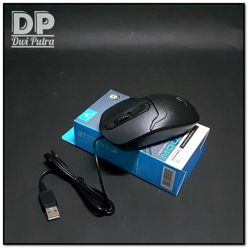 MOUSE MIKUSO MOS-380U // USB OPTICAL KABEL CABLE // 1200 DPI MOS 380U ERGOMONIC