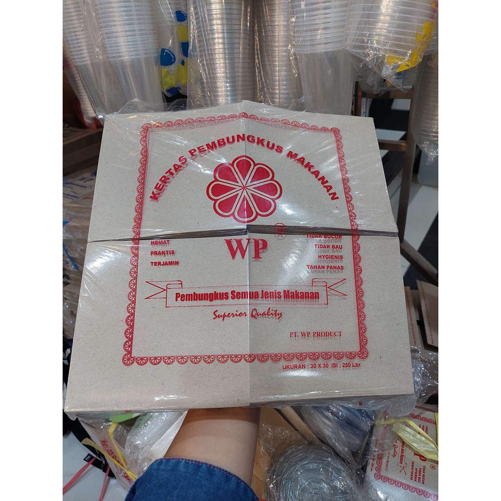 WP - Kertas Pembungkus Makanan, Kertas Minyak 15x15 isi 250pcs