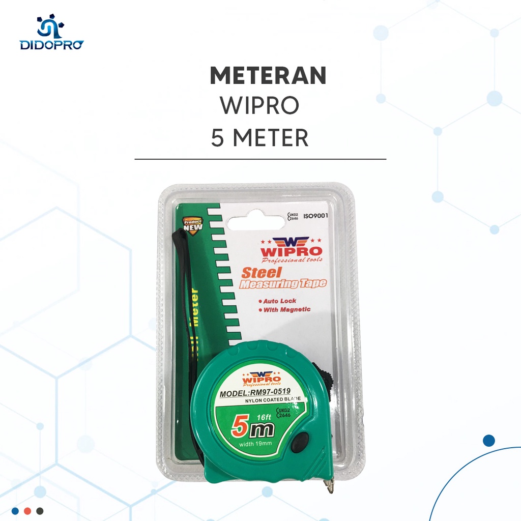 Meteran Wipro 5 Meter / Meteran Tukang / Roll Meter Panjang