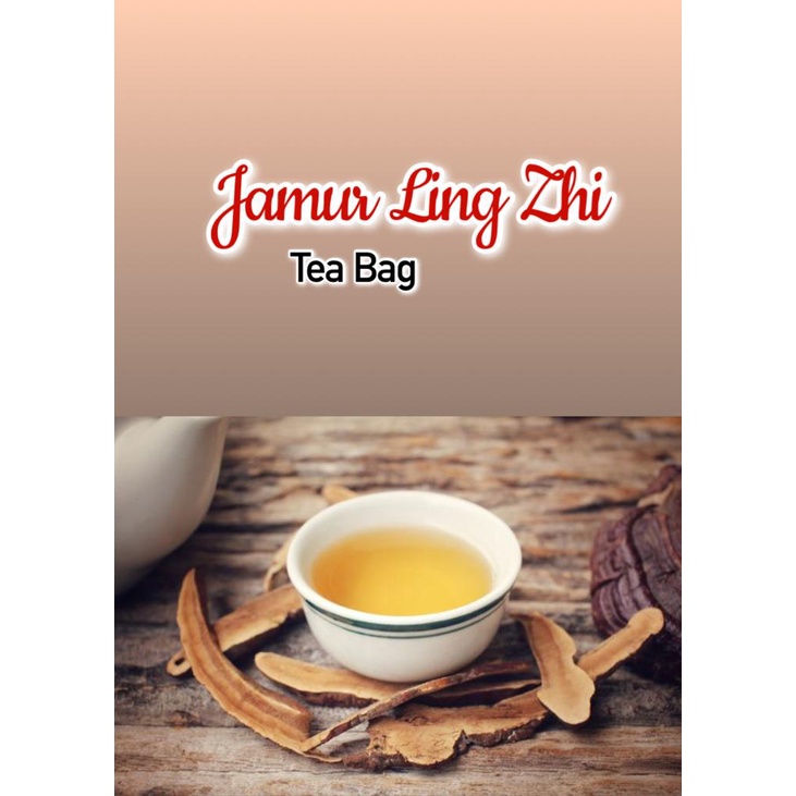 

Teh celup jamur lingzhi herbal antikanker menurunkan kadar lemak dan gula darah juga anti penuaan