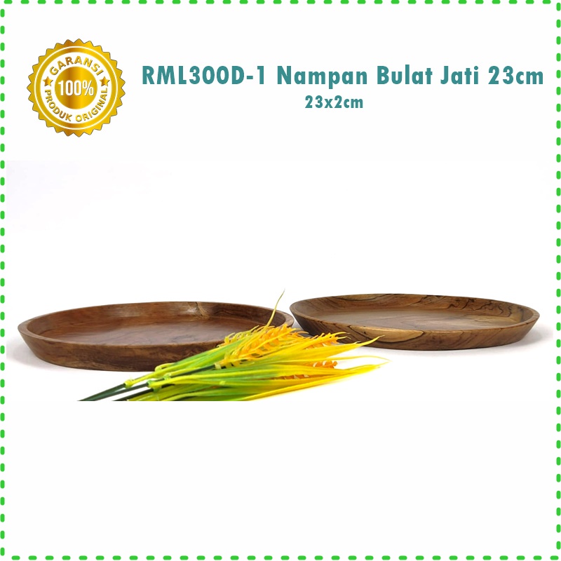 Nampan Bulat  Kayu Jati Asli 20cm/22cm/28cm