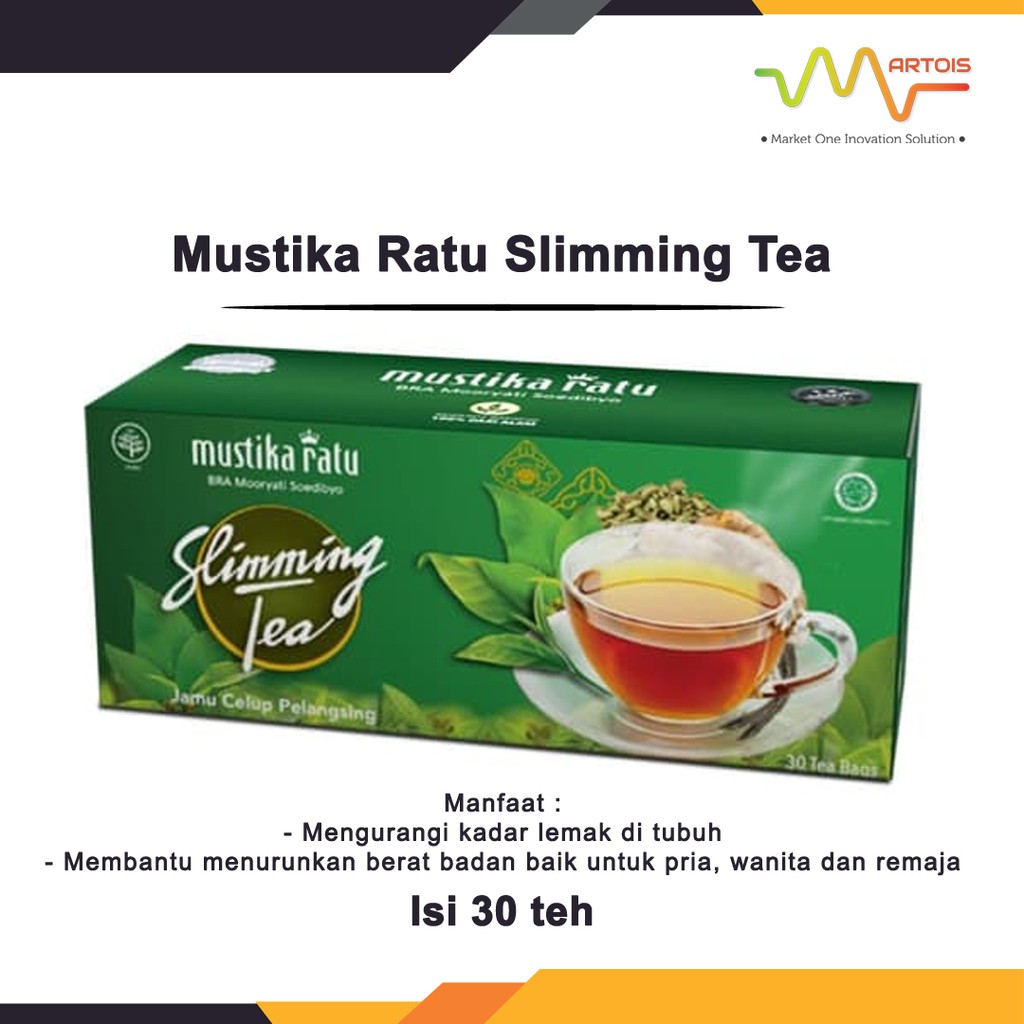 Mustika Ratu Slimming Tea Isi 30 Teh Bag / Teh Diet / Teh Penurun Berat Badan / Kekebalan Tubuh