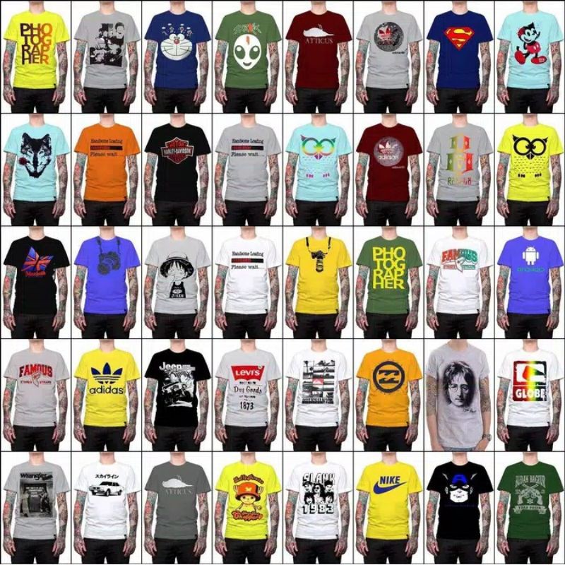 (grosir) KAOS COWOK/CEWEK DISTRO PREMIUM QUALITY SIZE M,L,XL,XXL / KAOS PRIA / KAOS CEWEK / KAOS MUR