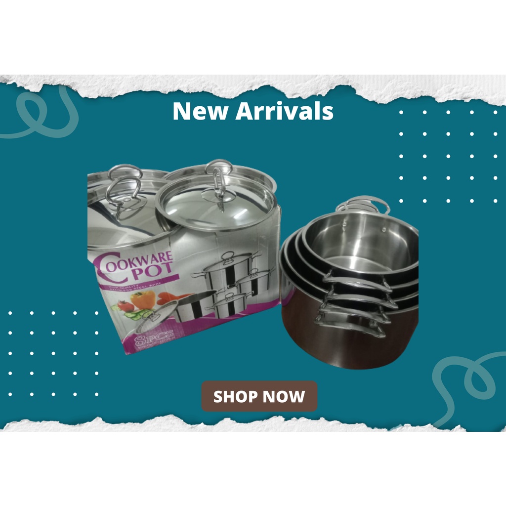 COOKWARE POT STAINLESS STEEL 4SET