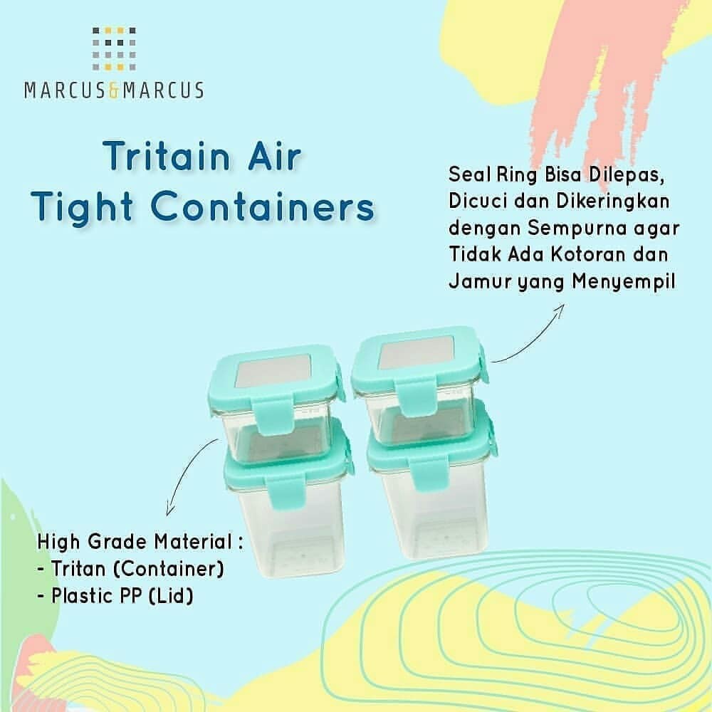 Marcus &amp; Marcus Tritan Air Tight Container 120ml x 3 pcs