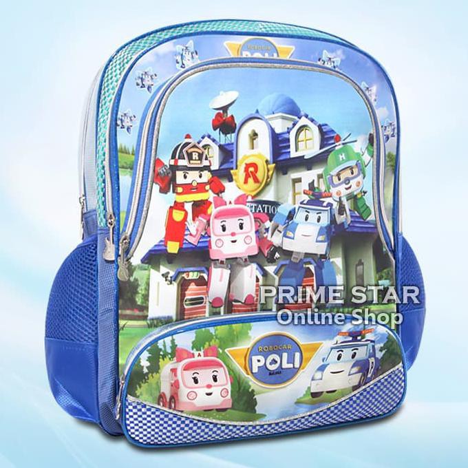 Best TAS RANSEL ANAK SEKOLAH TK BACKPACK ROBOCAR POLI 12-01 Trendy