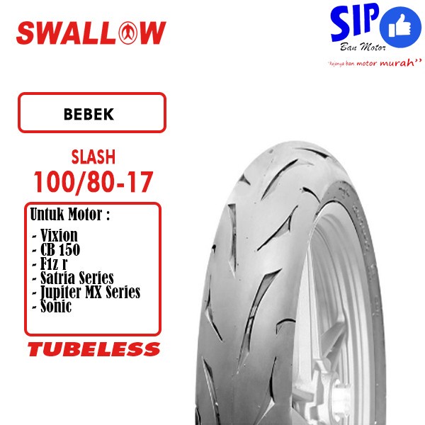 Ban motor sport Swallow Slash 100/80 ring 17 Tubeless SB151 SB 151 SOFT COMPOUND