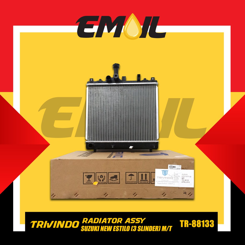 Radiator assy New Estilo 3 Silinder M/T Manual TR-88133 merk Trivindo