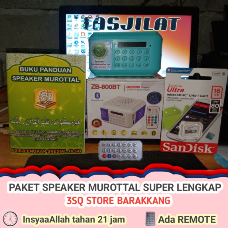 PAKET SPEAKER MUROTTAL AL-QUR'AN MURAH SUPER LENGKAP (SPEAKER ZB-800BT)