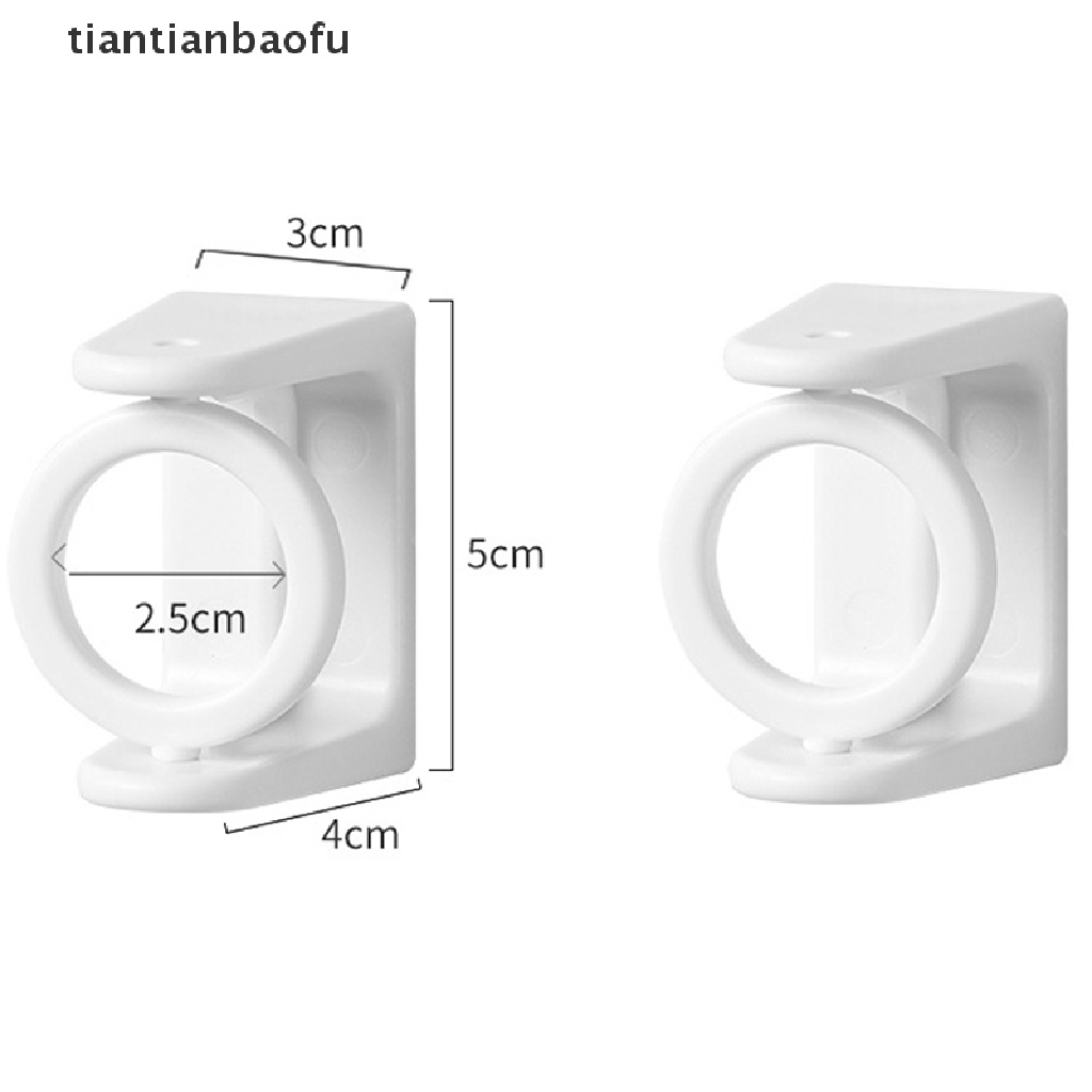 2 Pcs Braket Kait Batang Tirai Dapat Disesuaikan Dengan Perekat Diri