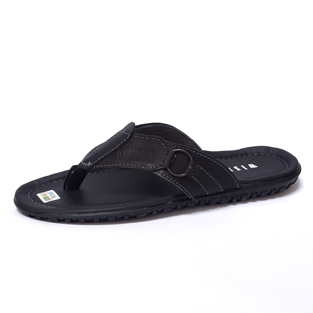 Sandal Jepit Sendal Pria Kulit Asli JKBR