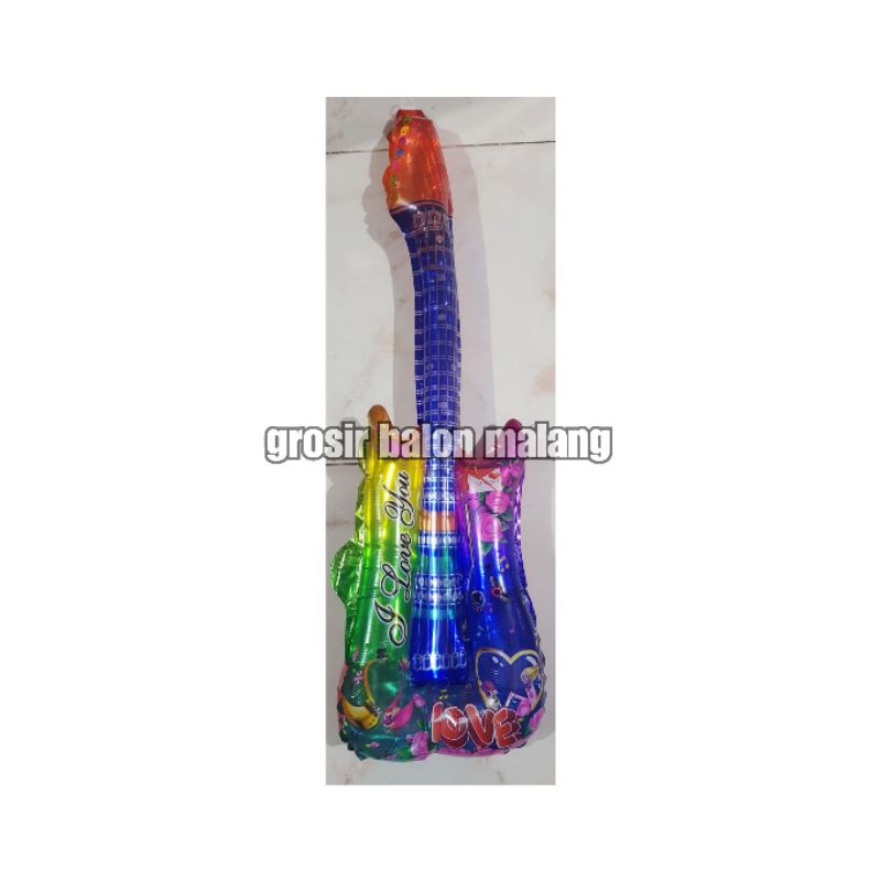 balon foil gitar guitar alat musik nada