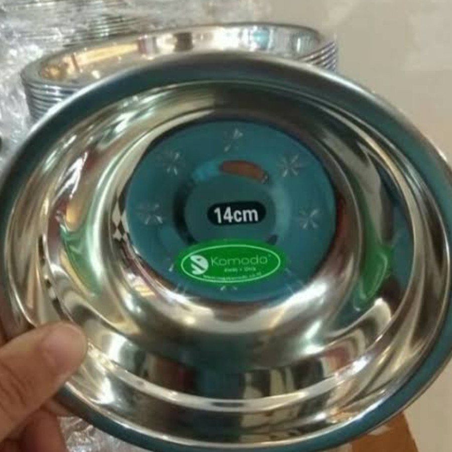 Mangkok stainless steel KOMODO 14cm/mangkok nasi tim/mangkok steam