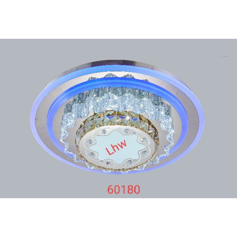 Lampu plafon led remote kristal dekorasi ruang tamu,keluarga