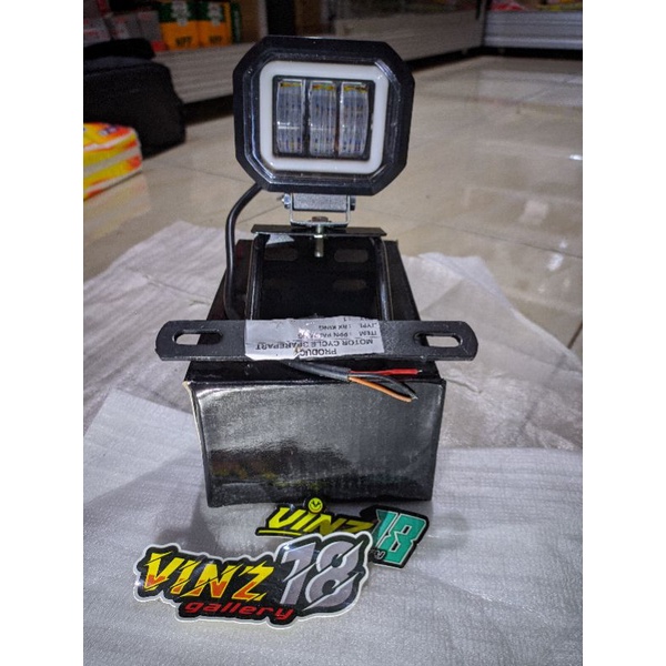 Lampu tembak / lampu sorot set dudukan plat rx king