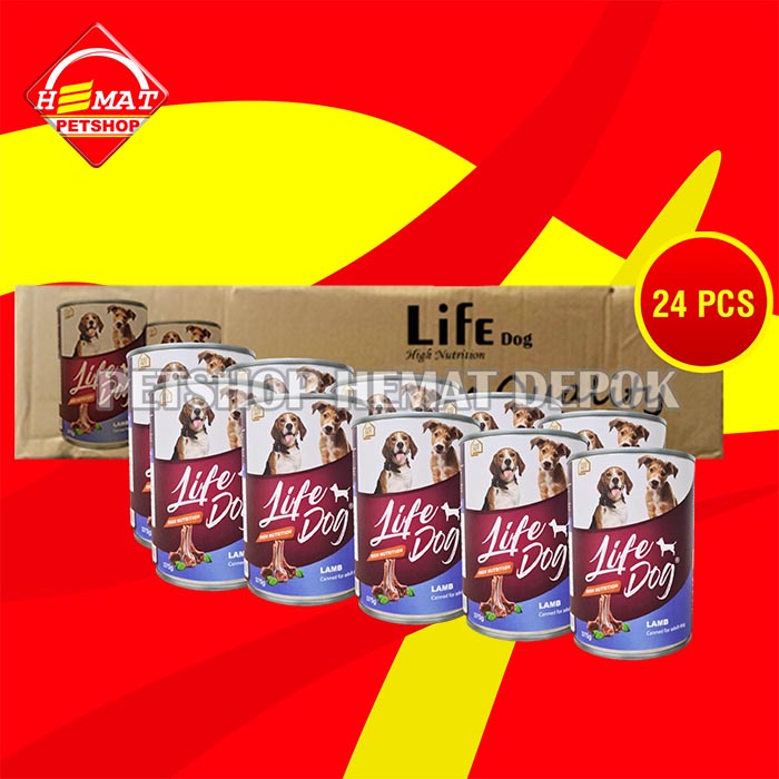 Life Dog Makanan Basah Anjing Wet Food Kaleng Dus Isi 24 PCS 375 GR