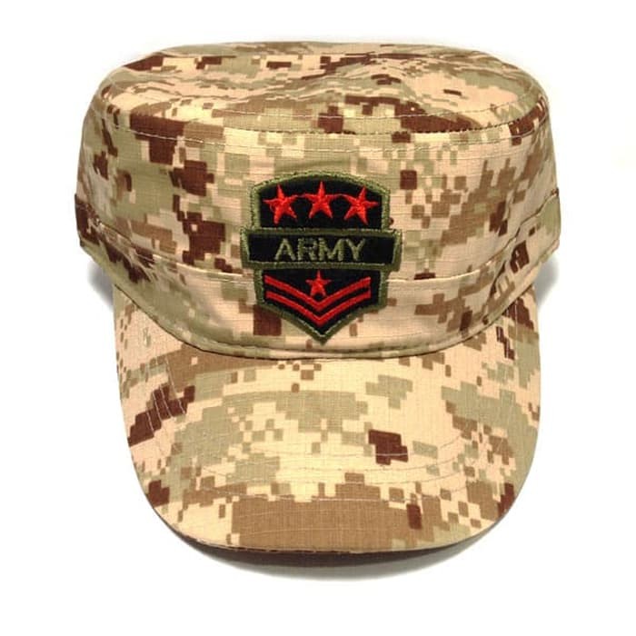 New Arrival TOPI ARMY ACUPAT COKELAT LORENG TACTICAL MILITARY HAT CAP OUTDOOR Low Price!