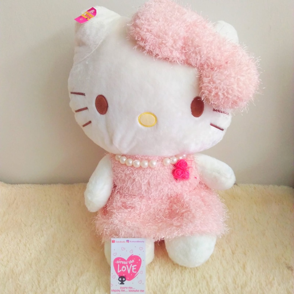 BONEKA KITTY BULU JARUM 12 INCH