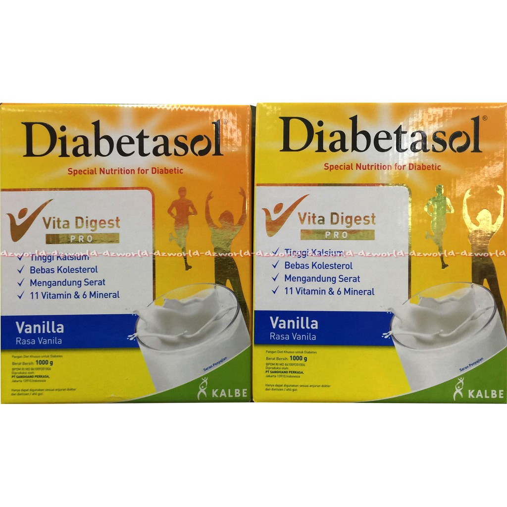 Diabetasol Vanila 1kg Nutrisi Untuk Diabetes Susu Dia Betasol Vanilla Cokelat Susu Untuk Kalsium Tulang Untuk Penderita Diabet 1 Kilo Vita DIgest Coklat Rendah Gula